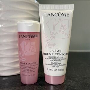 MEW Lancome Creme Mousse Confort Cleanser & Tonique Confort Toner Travel Size